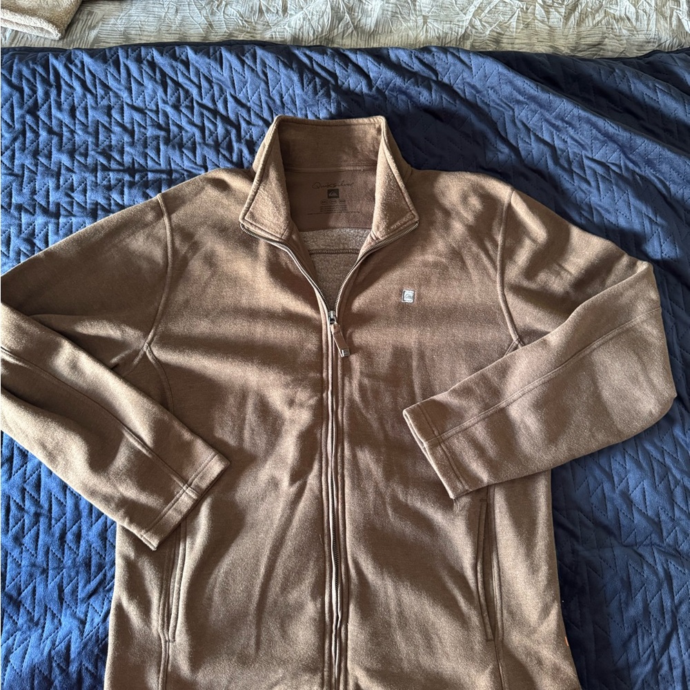Quicksilver Men's Brown Full-Zip Sweatshirt
